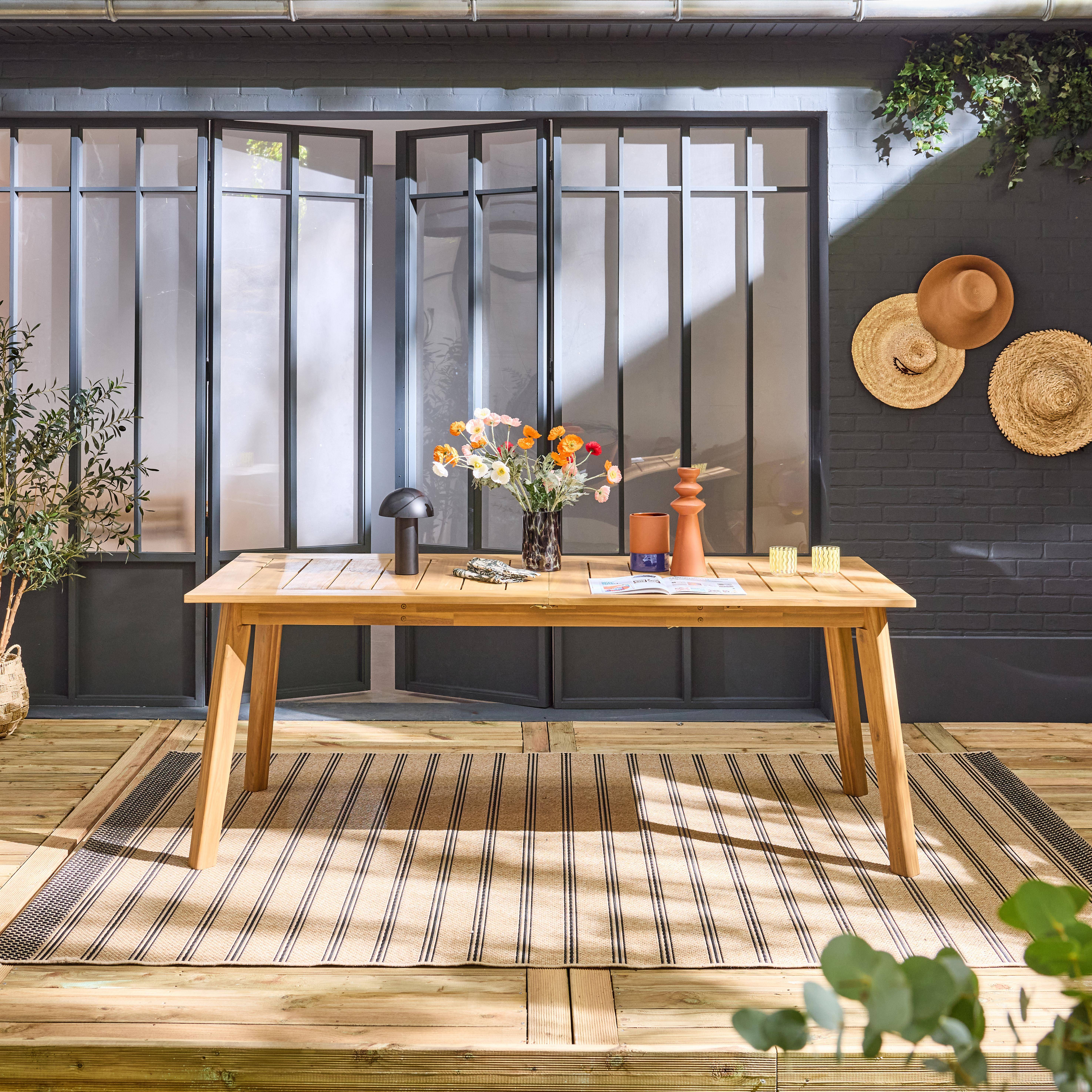 Palena - Mesa de jardín extensible de madera de acacia, 10 plazas