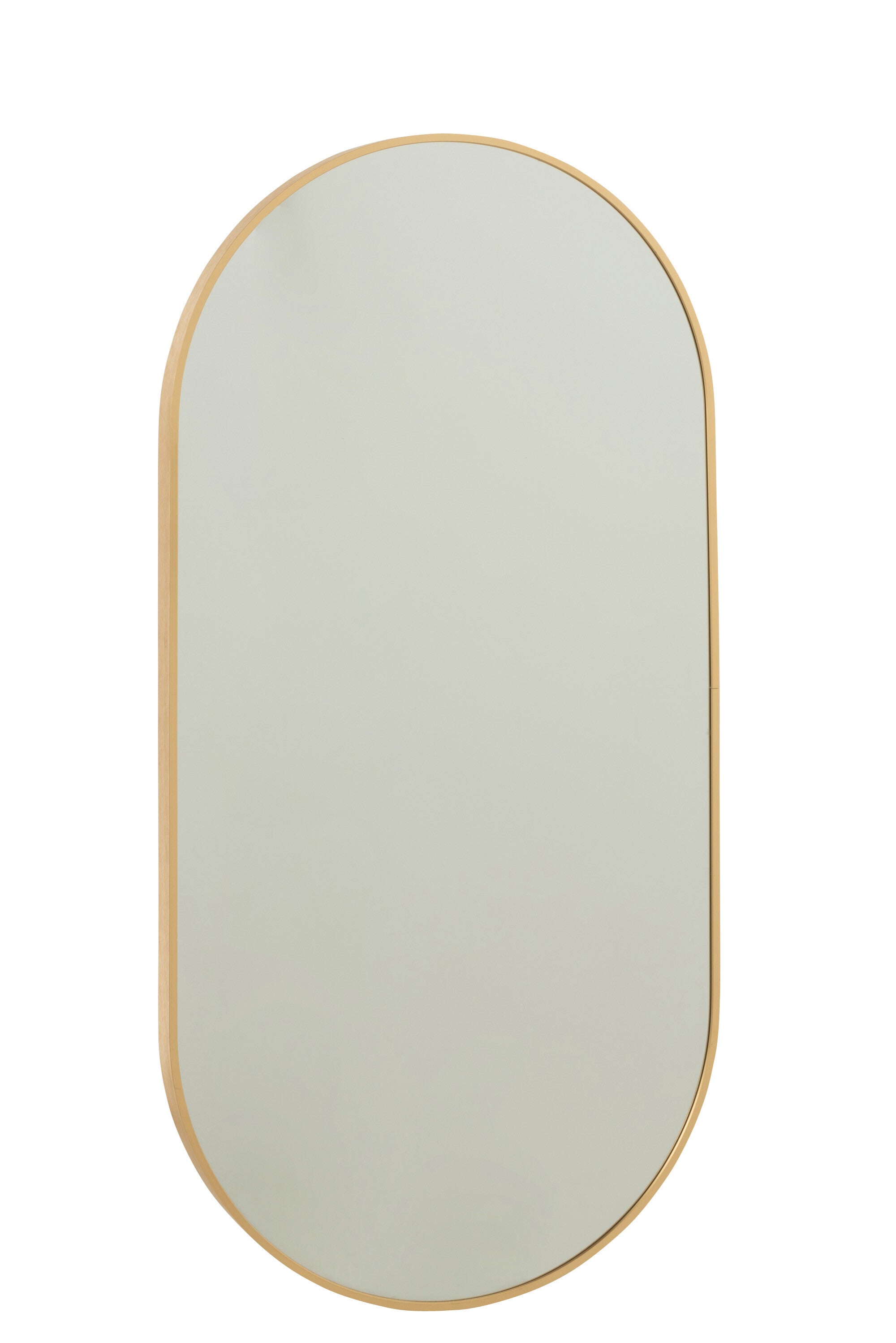 J-Line spiegel Ovaal Grale - glas metaal - goud - 50 x 100 cm