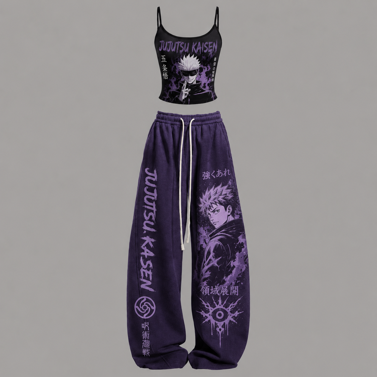 Jujutsu Kaisen Top & Elasticated Trousers Two-Piece Set
