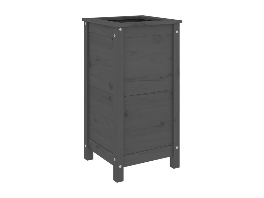 Decoratodo gris 40x40x78 cm madera maciza de pino