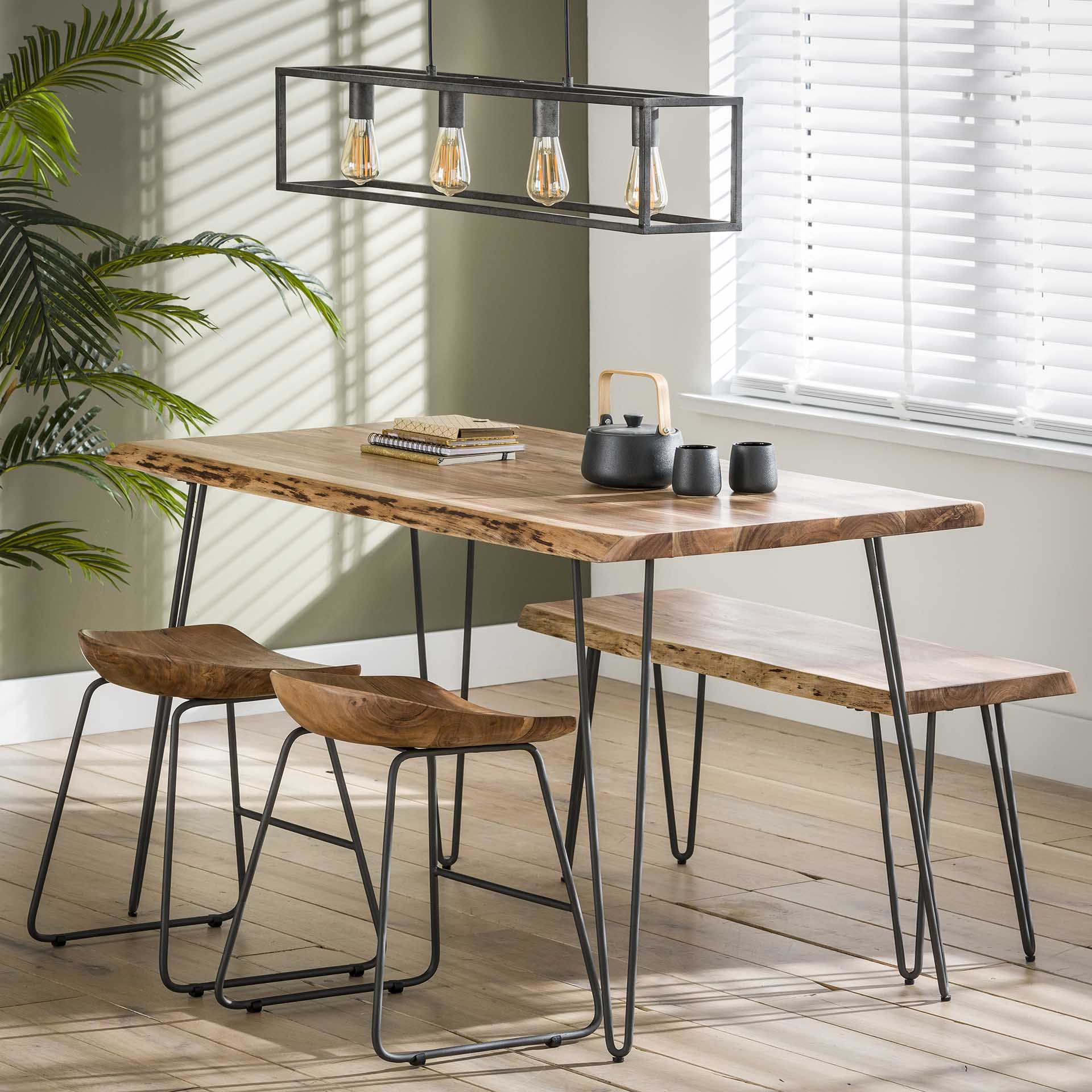 Blokker Dio Eettafel - 130 x 70 cm - Bruin