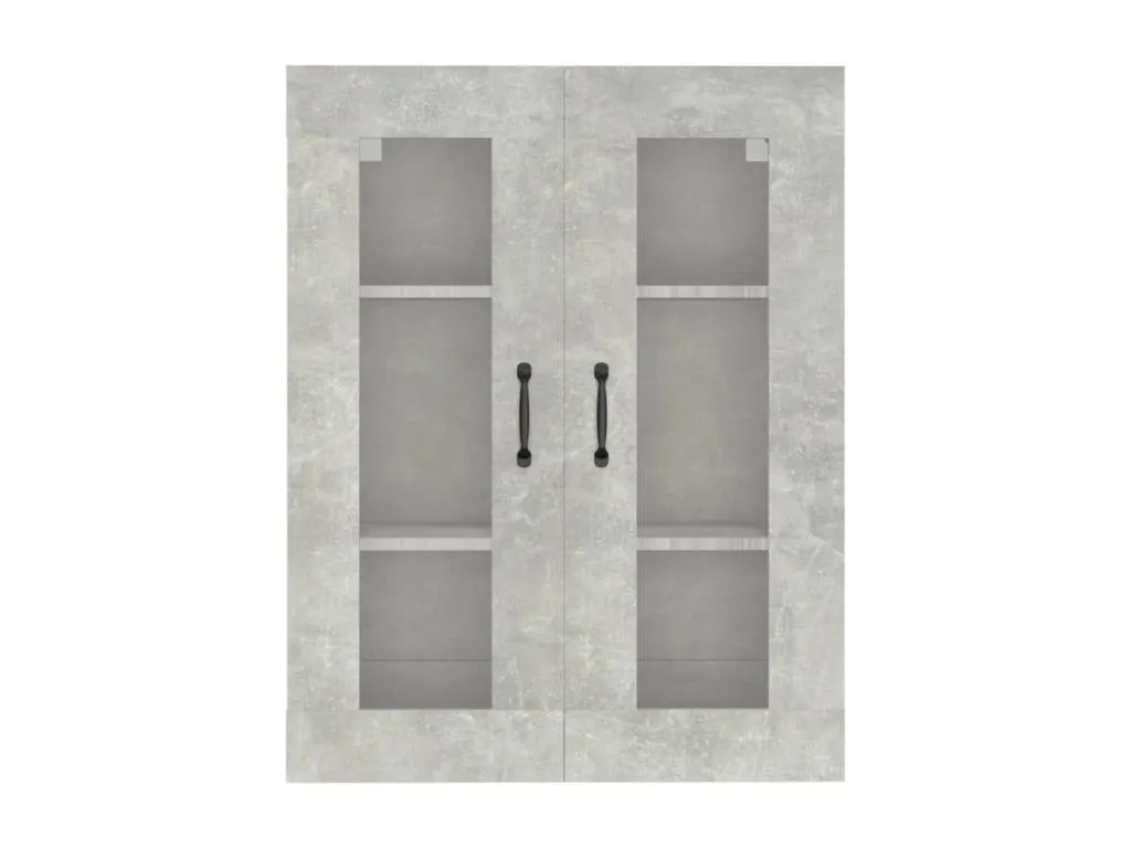 Armario colgante de pared gris hormigón 69.5x34x90 cm