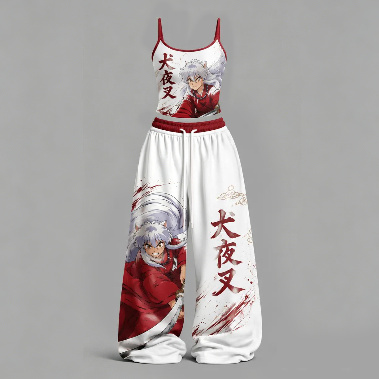 Inuyasha Top & Elasticated Trousers Two-Piece Set