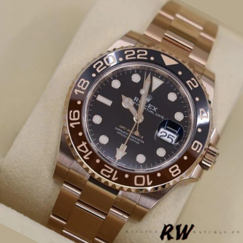 Rolex GMT-Master II 126715CHNR Black Dial Everose case 40MM Mens Replica Watch