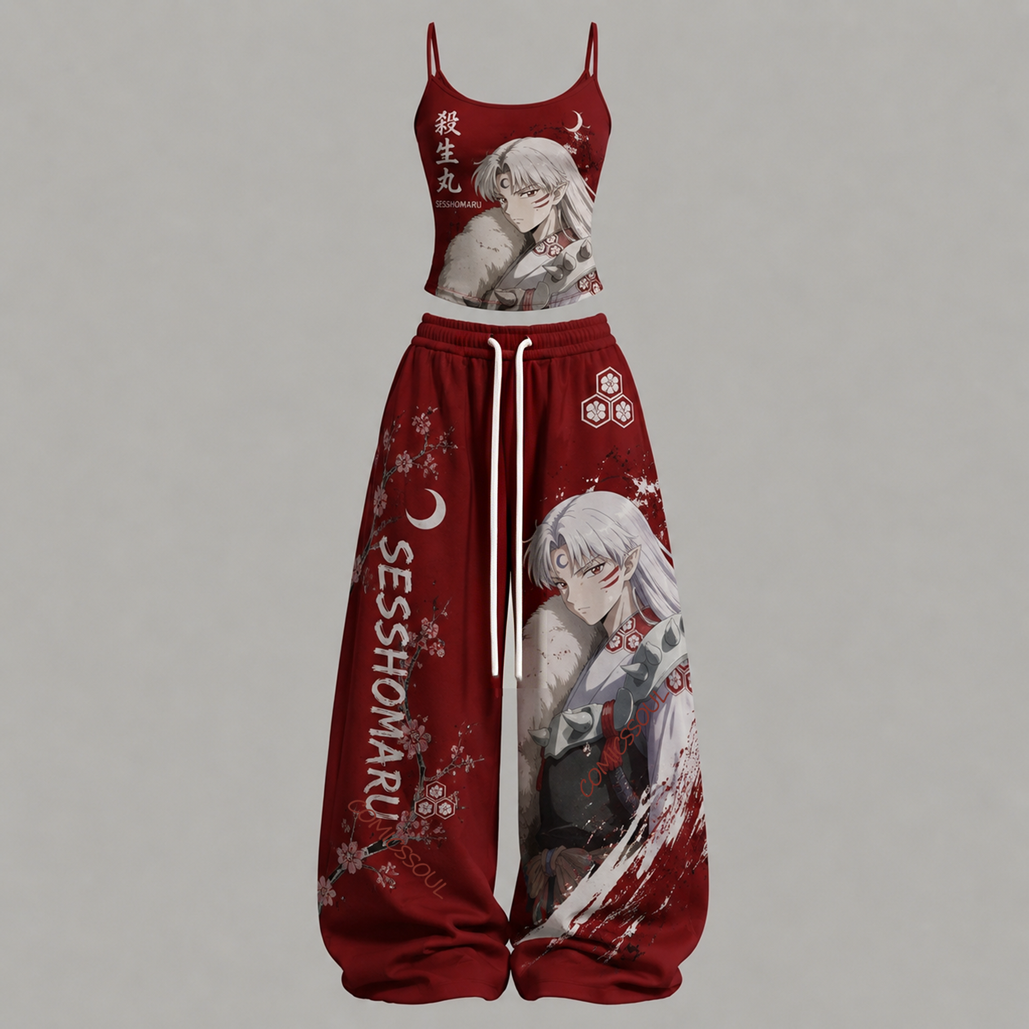 Inuyasha Top & Elasticated Trousers Two-Piece Set