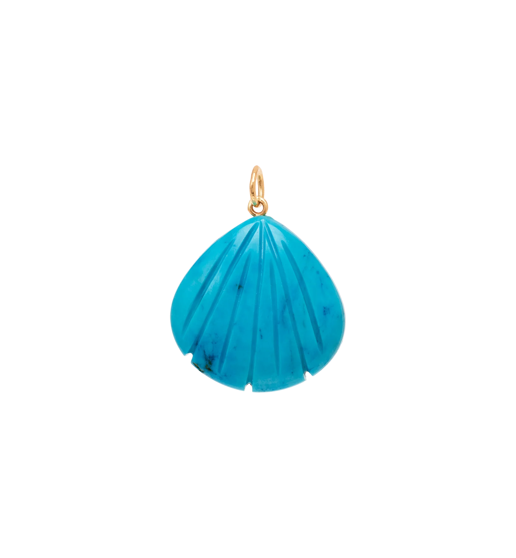 Treated Turquoise Shell Charm