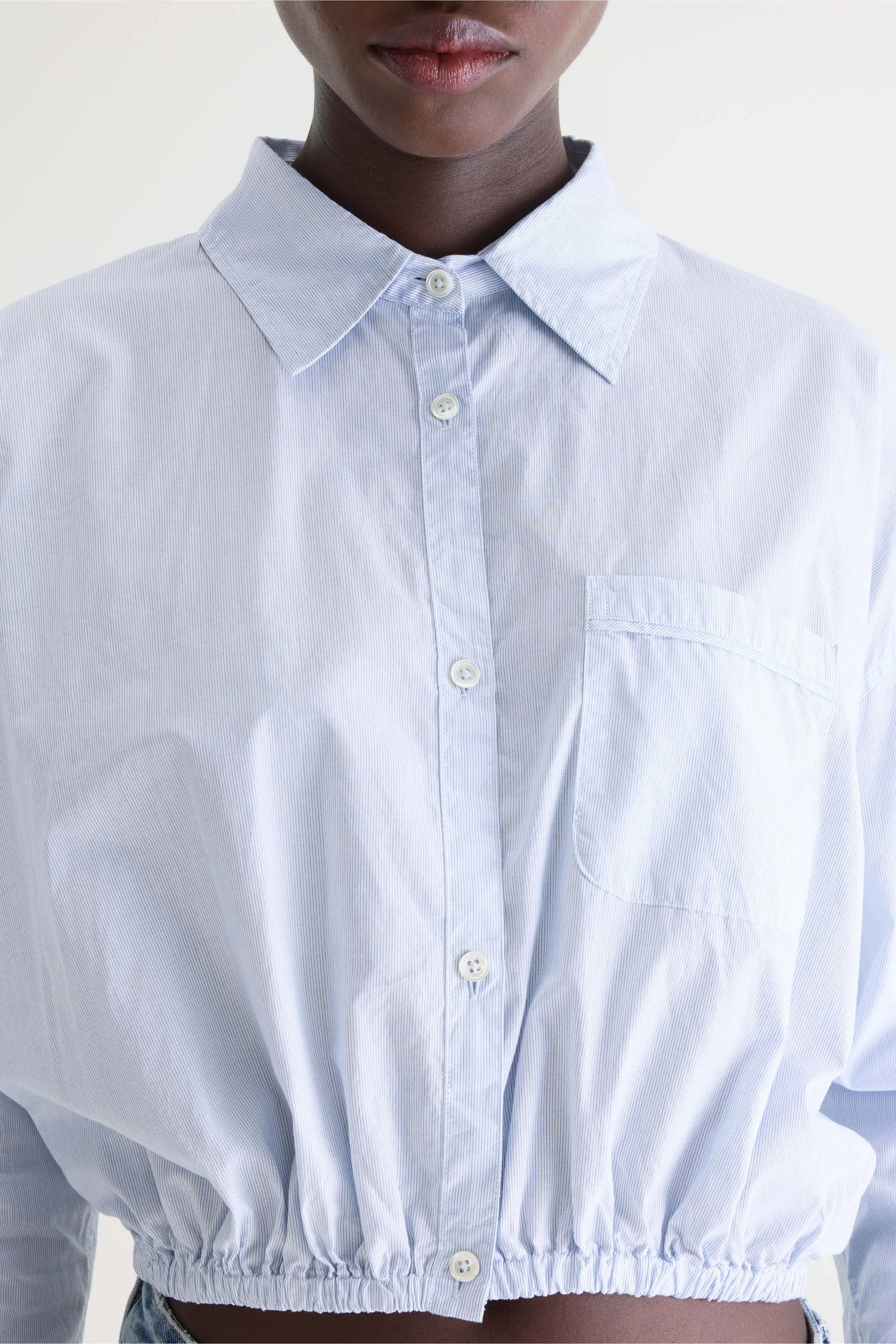 Bellerose Gemma cropped shirt (261 / W / STRIPE G)