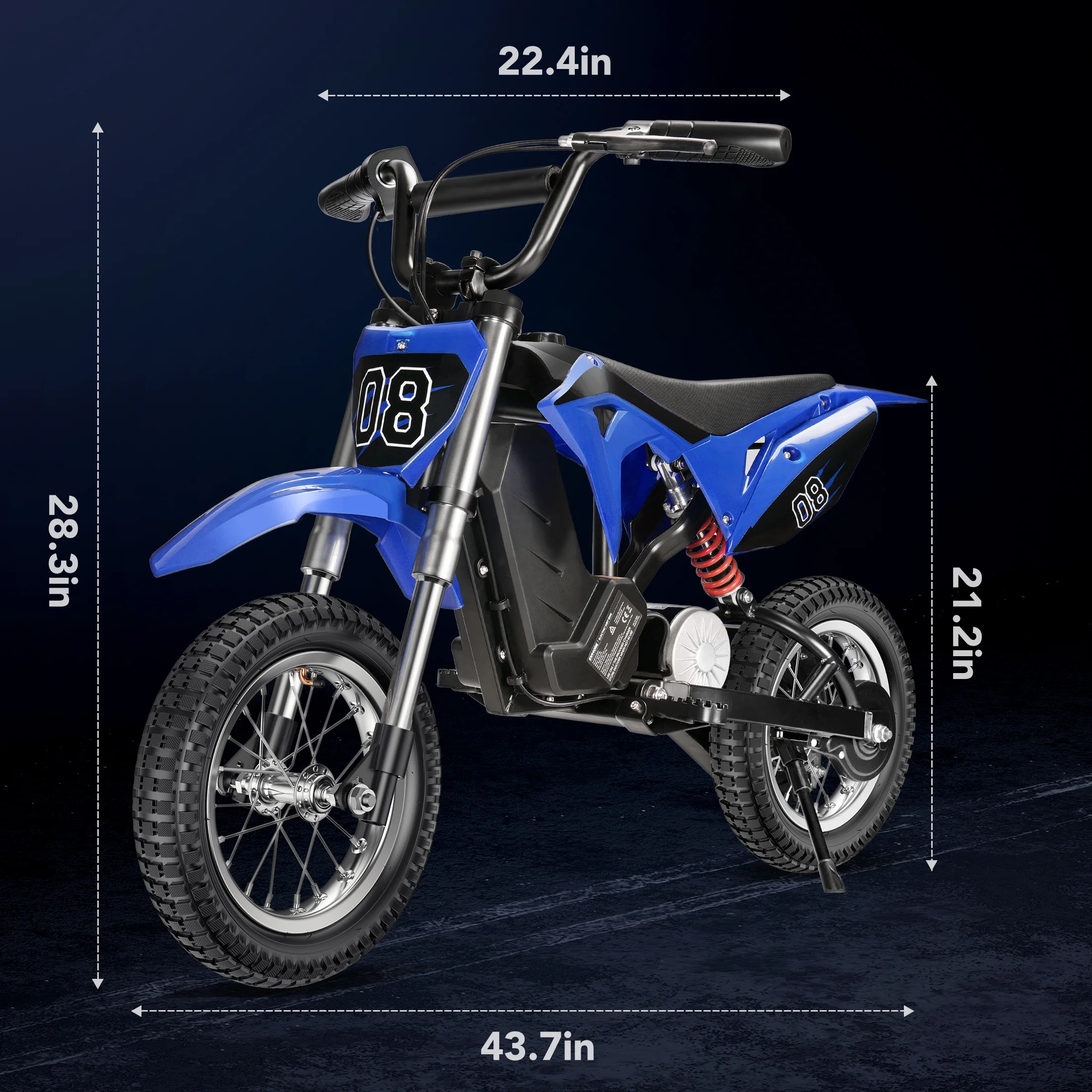 36V Kids Electric Dirt Bike,Fast Speed Electric Motorcycle Up to 16 MPH & 10 Miles Long-Range, 3-Speed Modes, Twist Grip Throttle, Dual Suspension & Brakes for Kids Ages 5-10 Ride on Toys - Image 7
