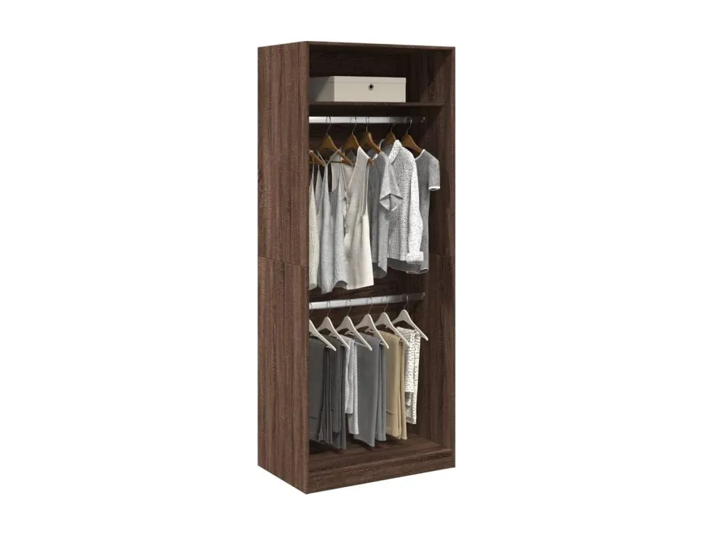 Armario Mueblestop de ingeniería color Mueblestop marrón 80x50x200 cm 70456GNPZ
