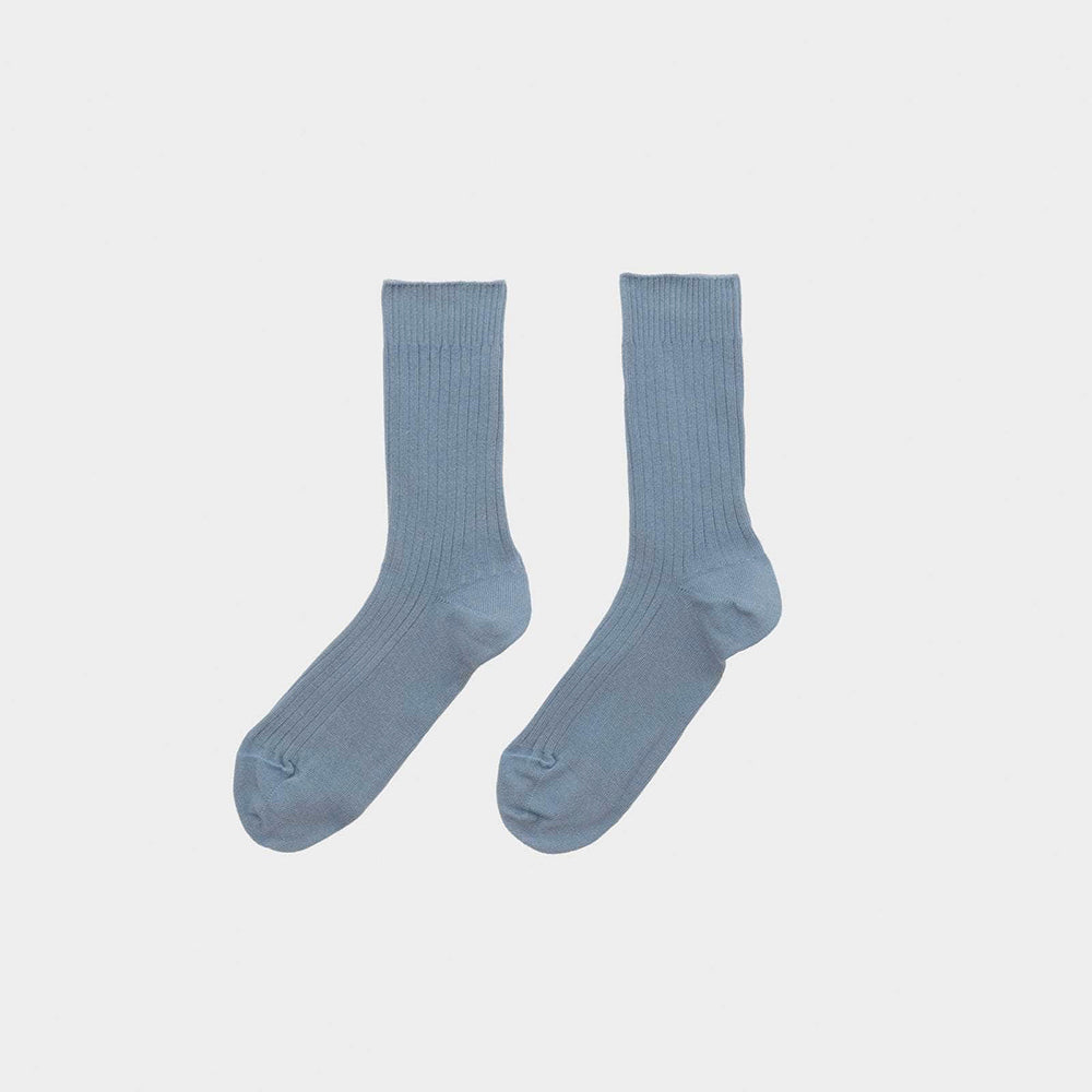 Baserange - Chaussettes Mi-Hautes Côtelées - Korai Blue