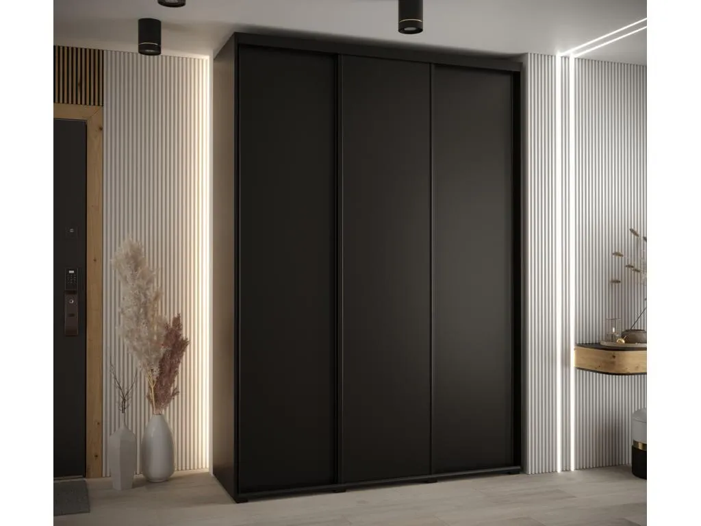 ARMARIO Vivircalido 1 DE PUERTAS CORREDERAS 235.2/180/60 3 puertas (Negro/Negro/Negro) zqkg15017