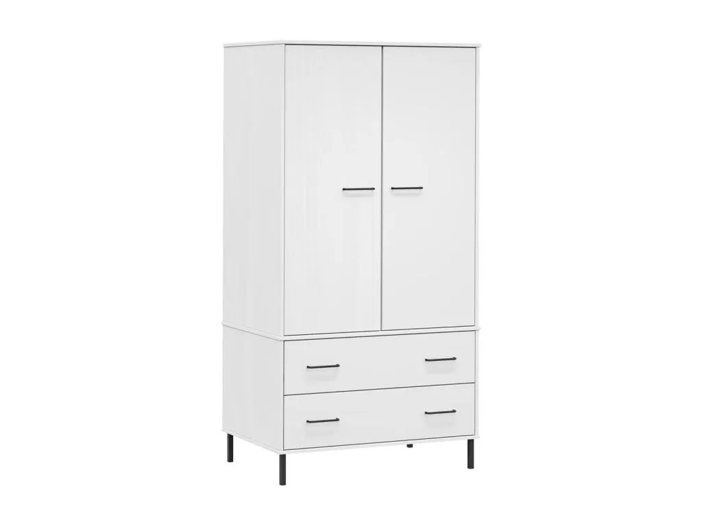 Armario patas de Prietocasa maciza blanco 90x55x172.5 cm