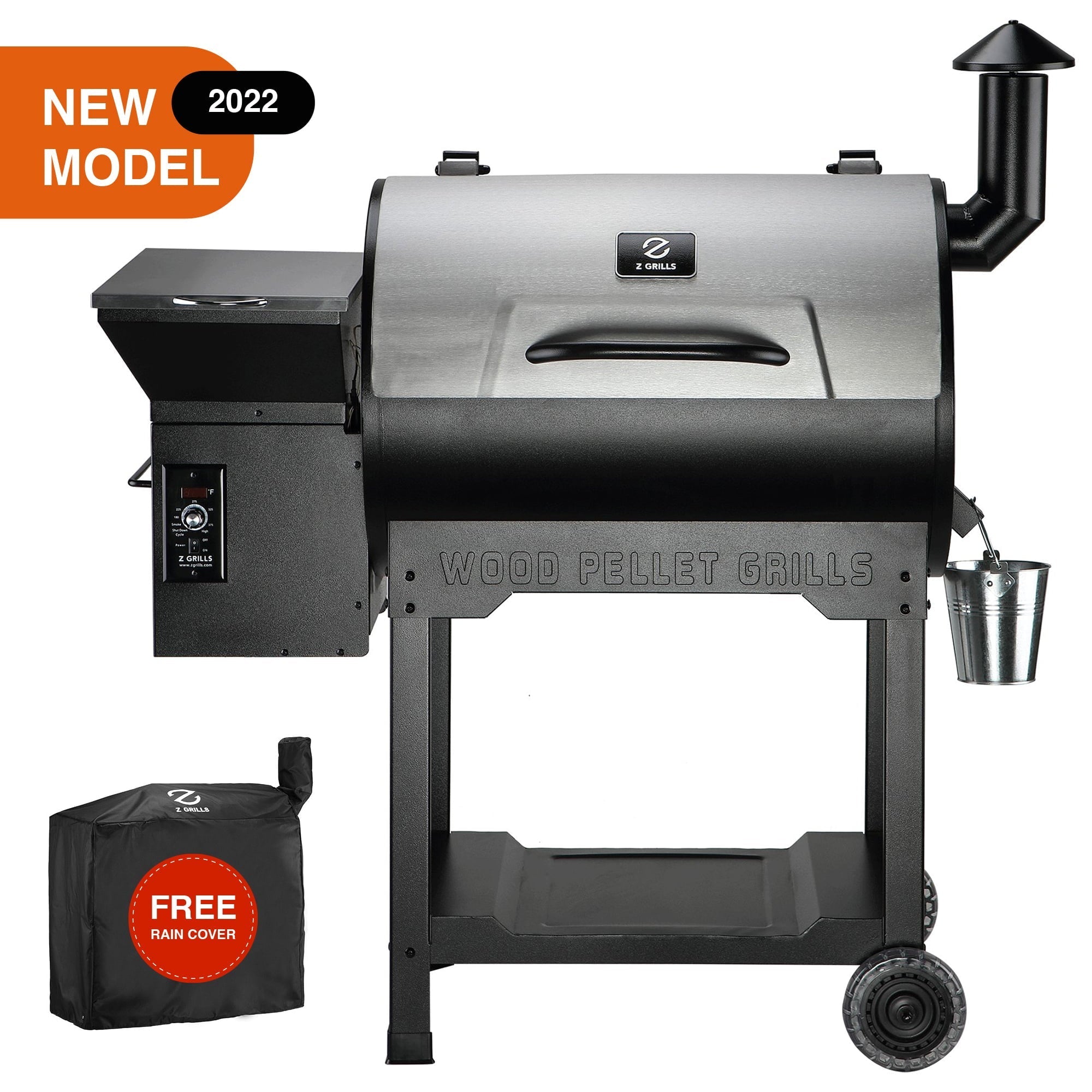 ZPG-7002B3E 697 sq. in. Wood Pellet Grill and Smoker 8-in-1 BBQ Stainless Steel