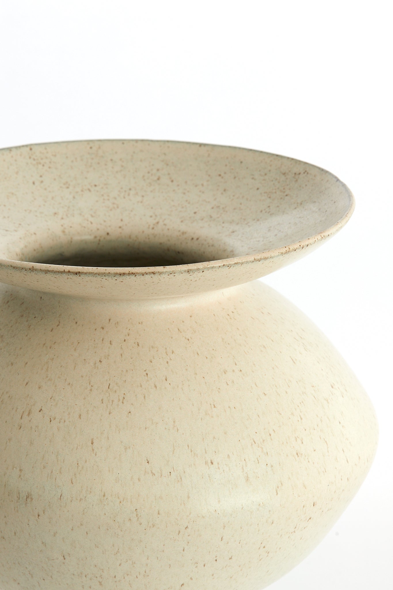 Light & Living keramieken vaas AJUDA in mat crème-zand – Ø31x33,5 cm