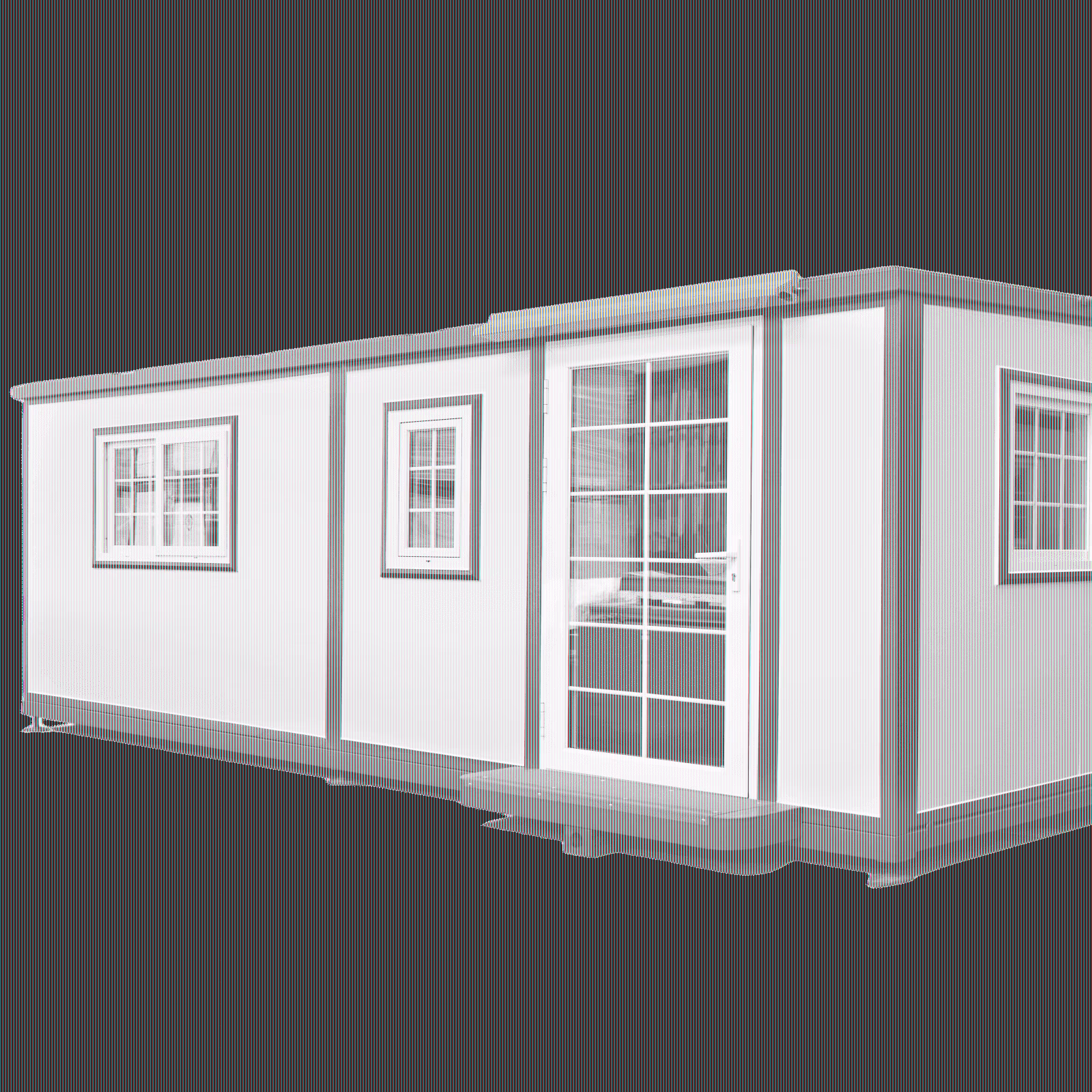 Portable Mobile Expandable Prefab House 15 x 20ft, Exquisitely Designed Modern Villa Prefab House for Live, Work(19' x 20')