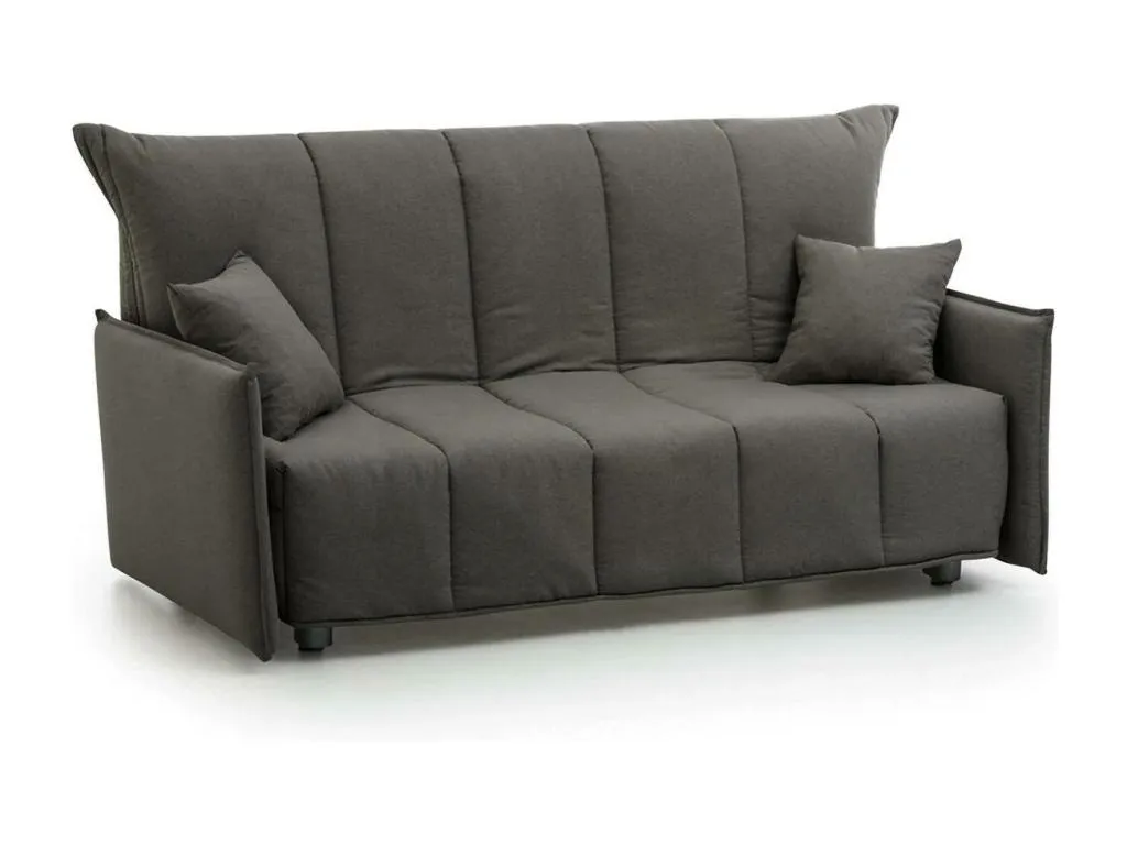 Sofa cama Boverdeco Sofá de 3 plazas Made in Italy Sofá de salón con apertura trolley en tela acolchada con reposabrazos estándar Cm