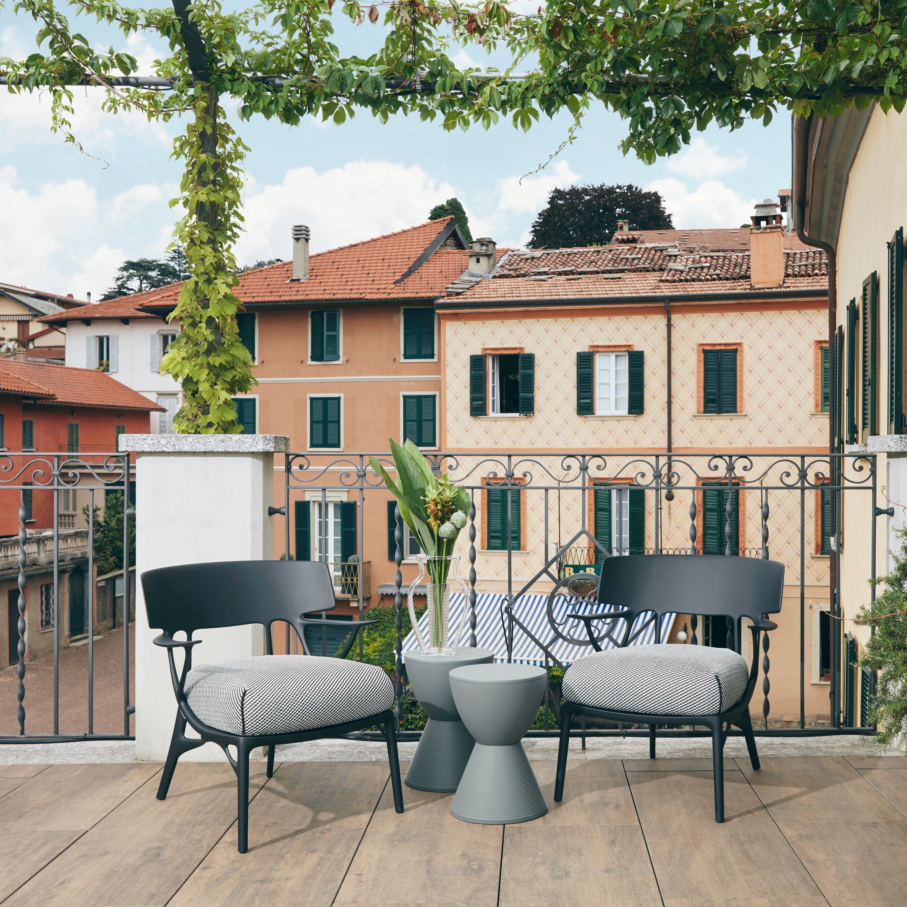 Kartell A.I. Tuinstoel - Wit / Zwart