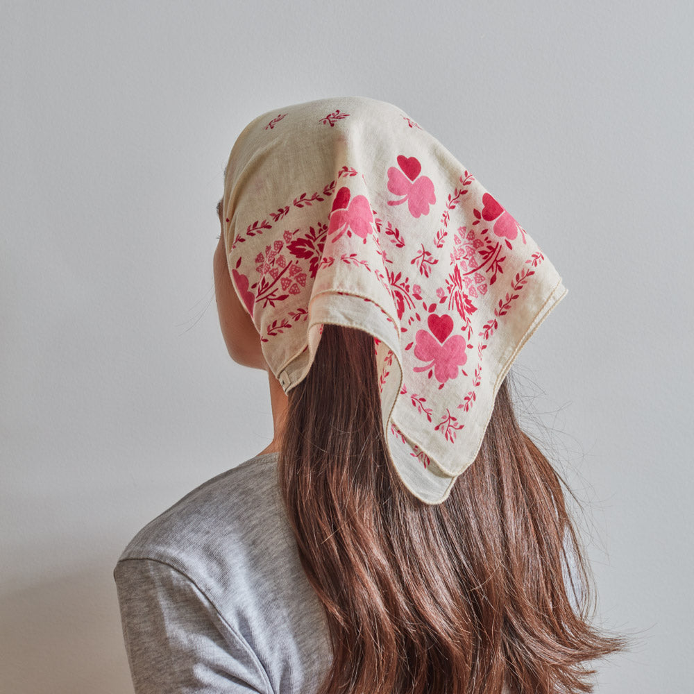 Moismont x Merci -  Bandana Trèfle - Rose