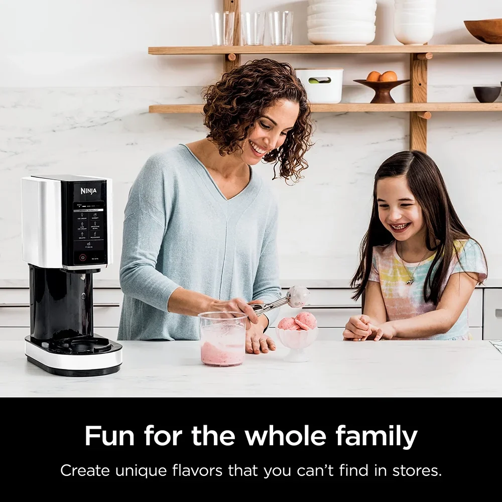 Ninja CREAMi 7-in-1 Ice Cream Maker, White (NC301)