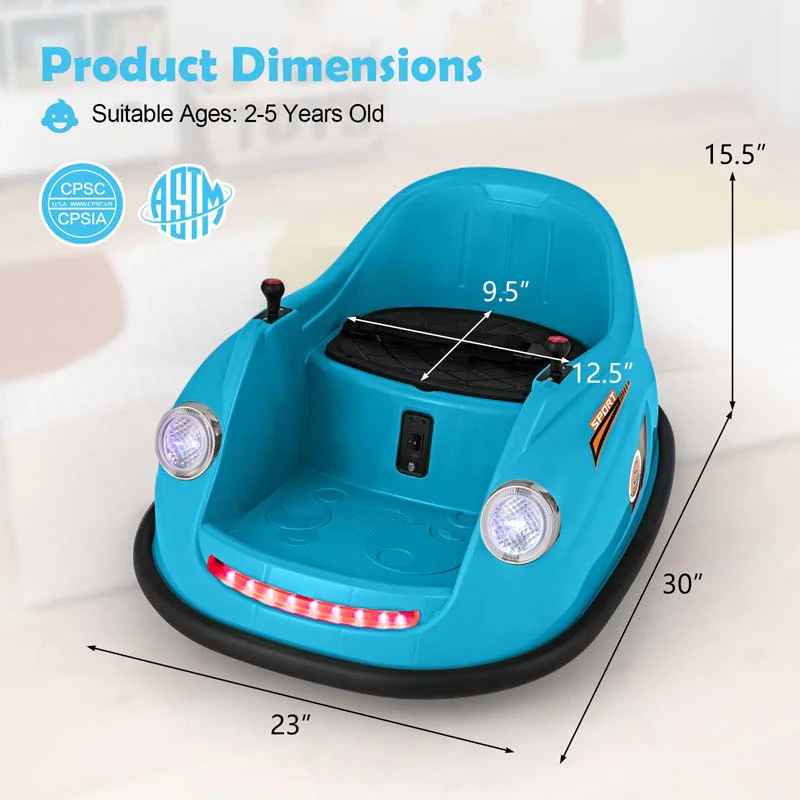 Eletriclife 12V Electric Kids Ride on Bumper Car Battery Powered Bumping Car