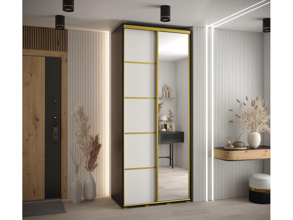 ARMARIO 5 DE PUERTAS CORREDERAS 235 - 2/120/45 2 puertas Negro/Blanco/Nestleare