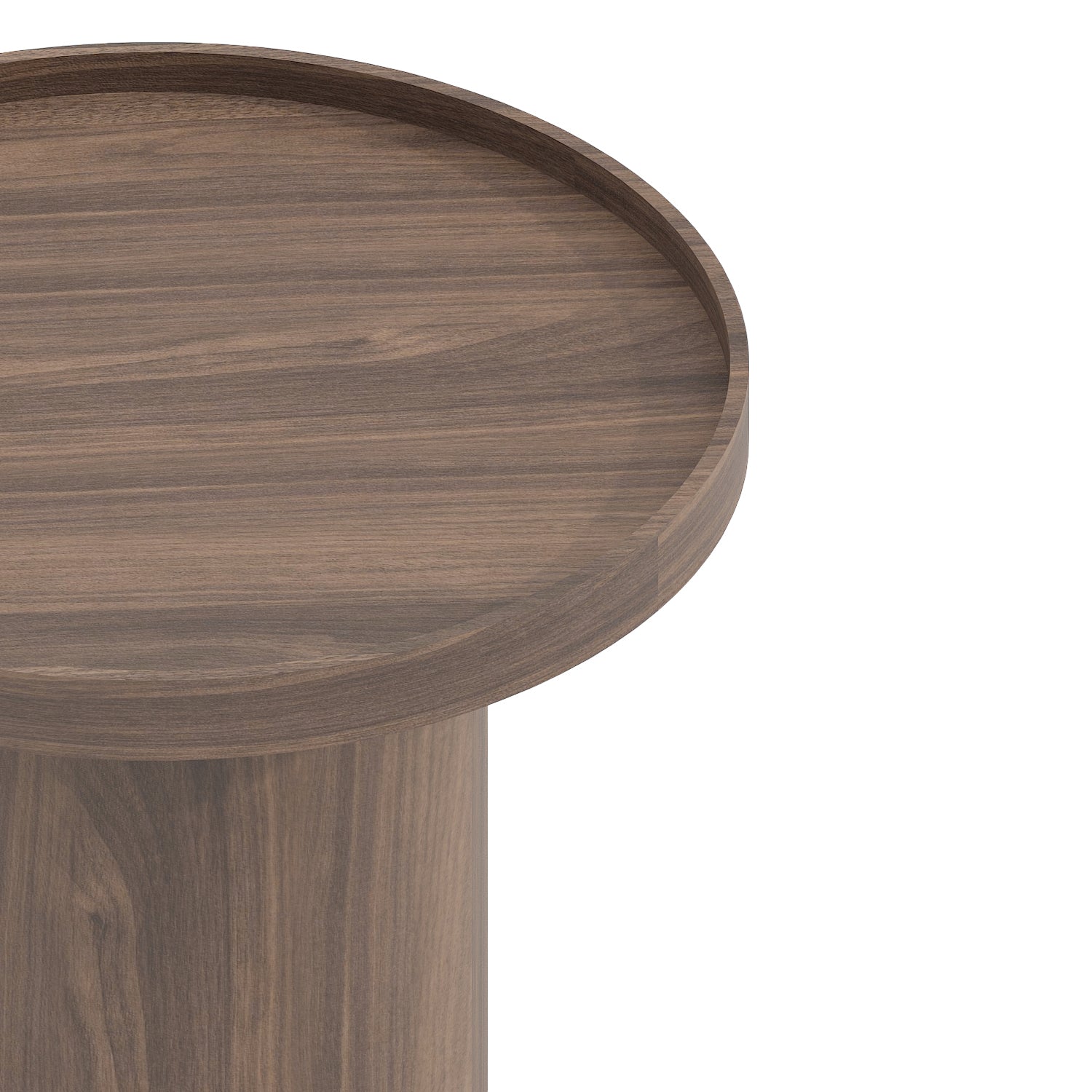 by fonQ Brik Bijzettafel Ø 50 cm - Walnoot