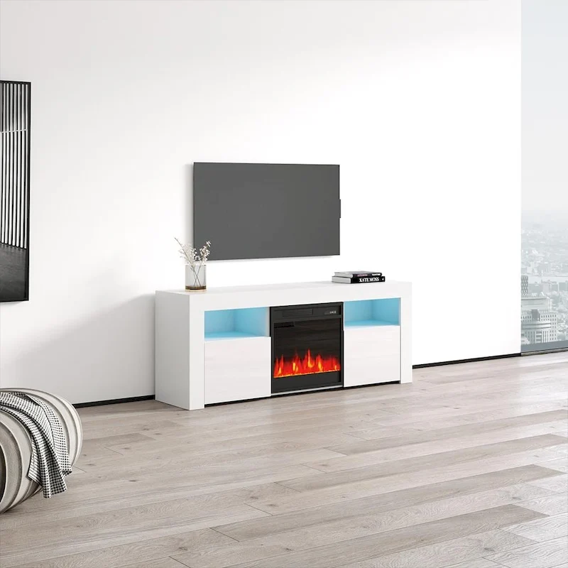 Copper Grove Qorasuv 58-Inch Electric Fireplace TV Stand