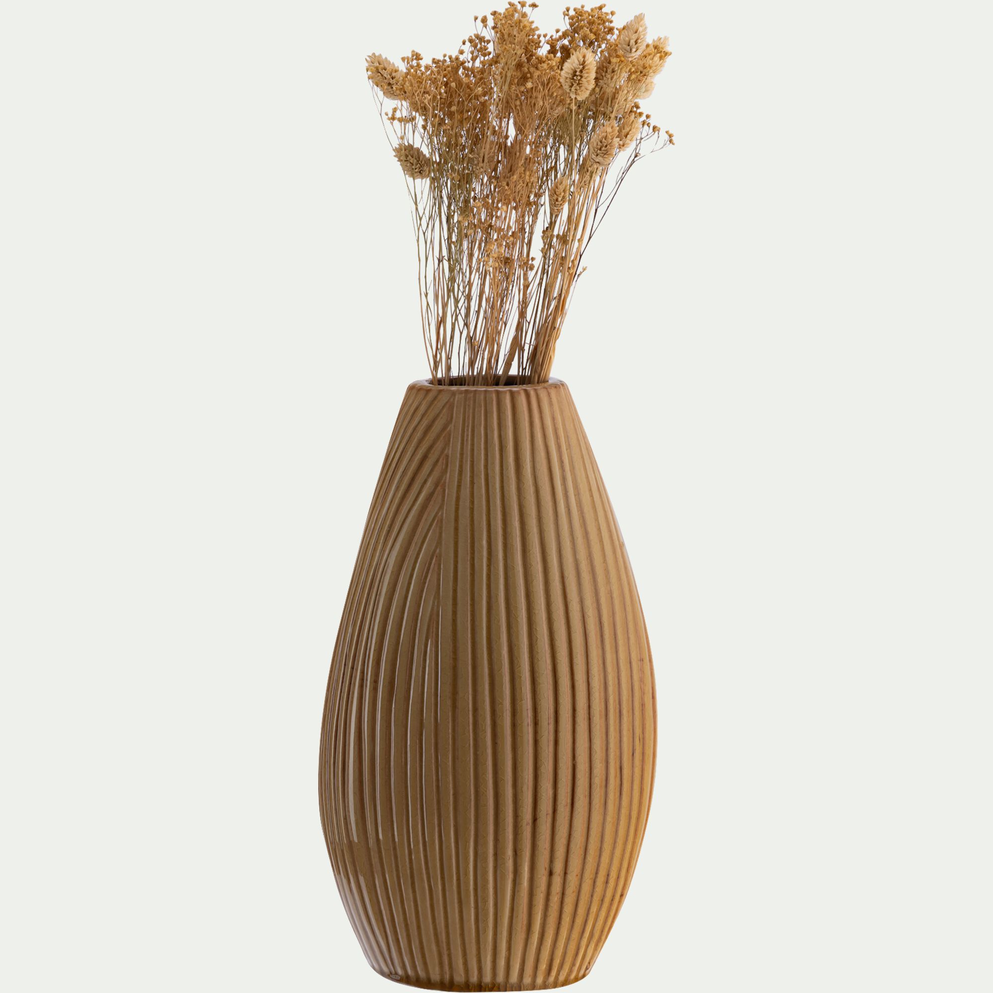 LYAS - Vase classique en faïence H37cm - beige