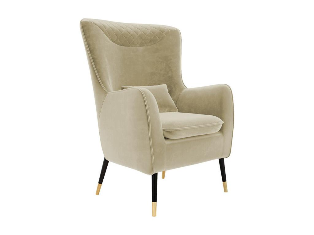 Sillón Cozovis 114 - De color marrón claro - 103x79x87cm - Tapiz - Patas Metal