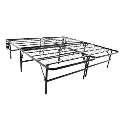 Brookside Foldable Full-Size Platform Bed Frame with Integrated Box Spring