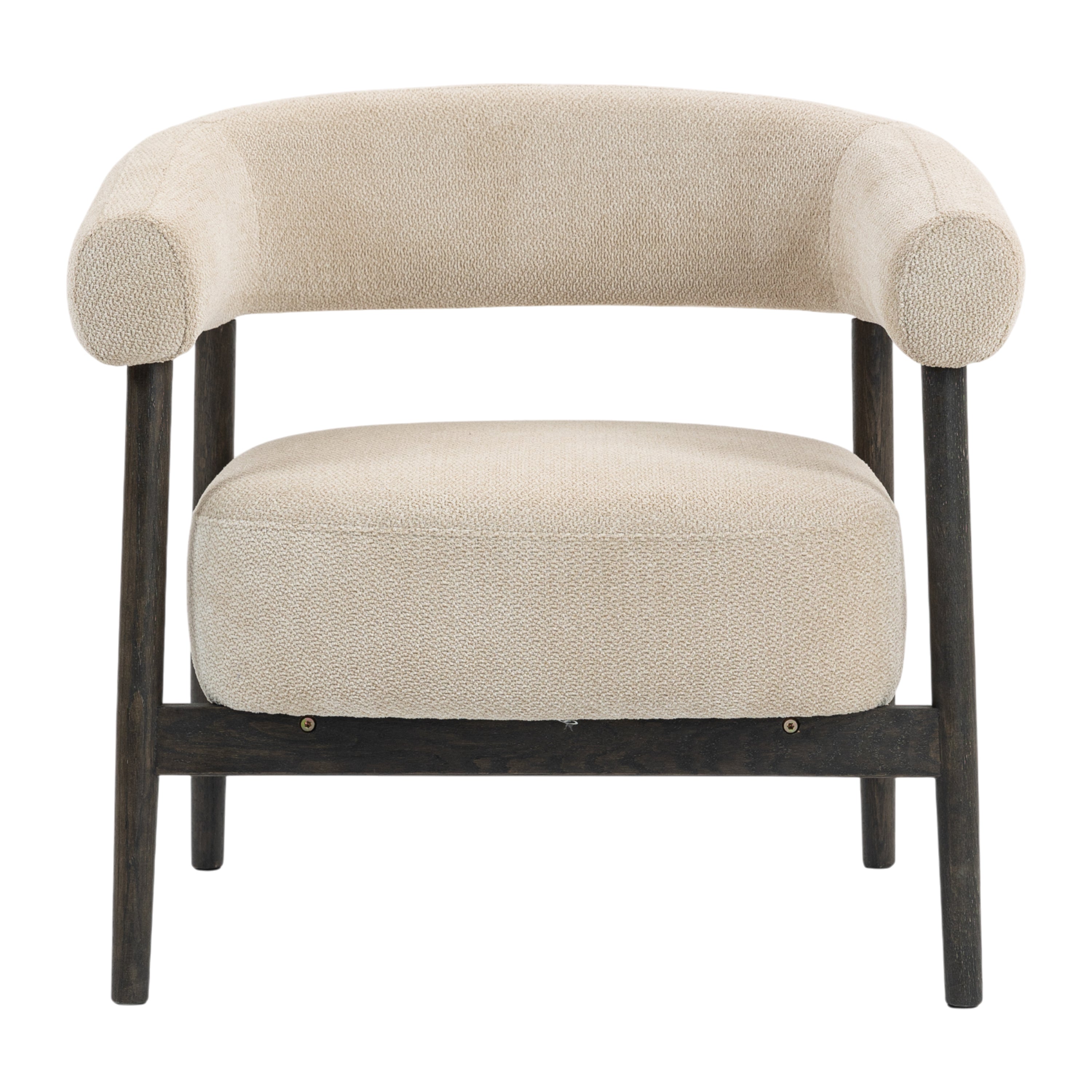 Blokker Sora Fauteuil - Beige / Walnoot