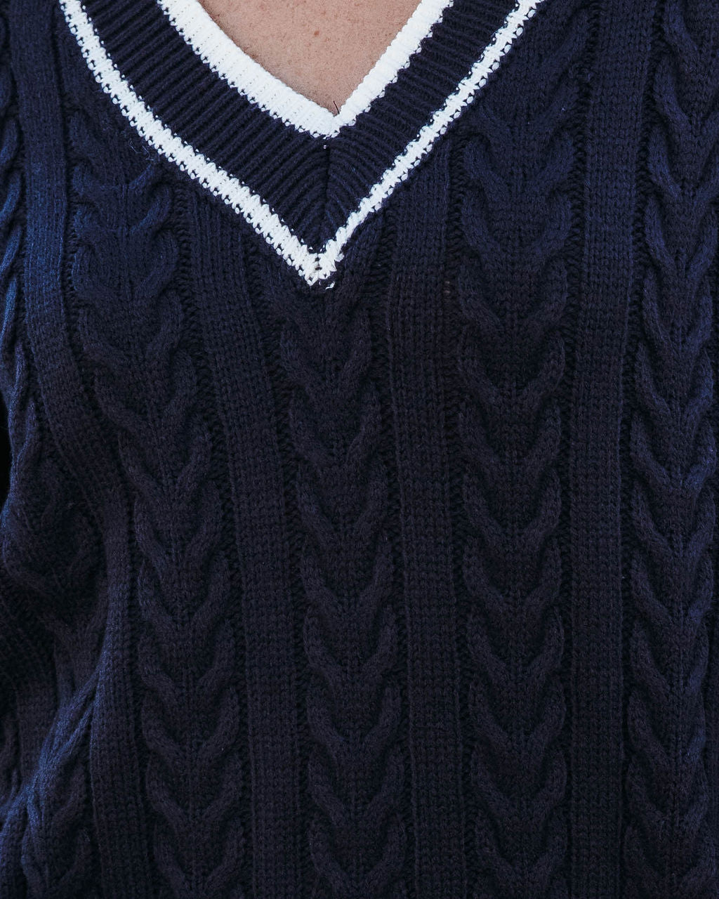 Best Of Me Cable Knit Sweater Dress - Navy - Se7enfashion