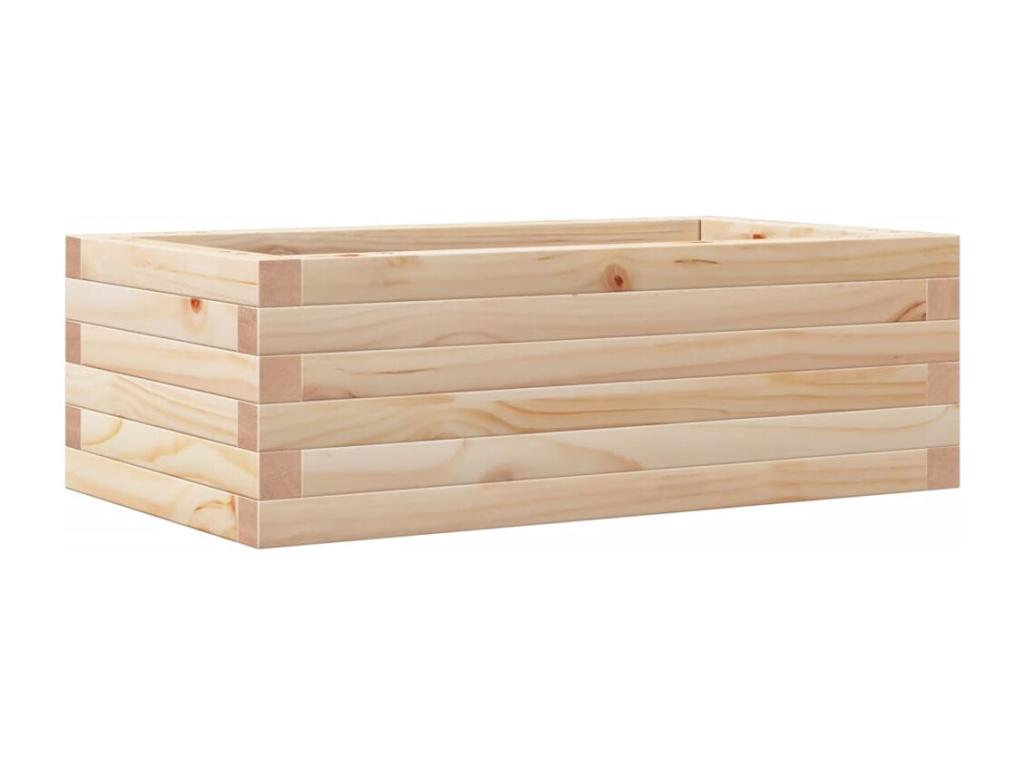 Jardinera de madera maciza de pino 70x40x23 cm
