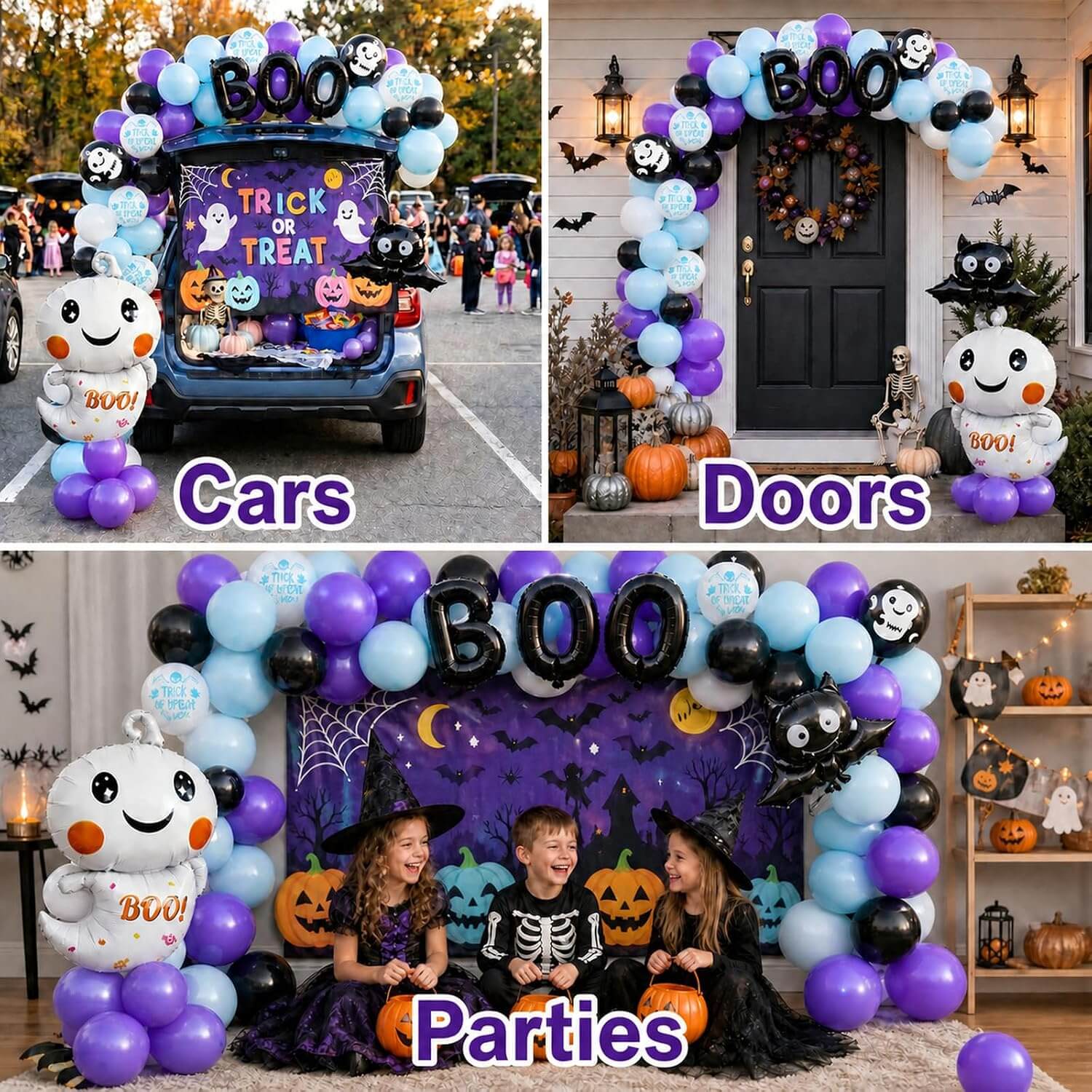 Halloween Balloon Arch and Backdrop Kit - Image 5 Halloween Balloon Arch and Backdrop Kit - Image 5