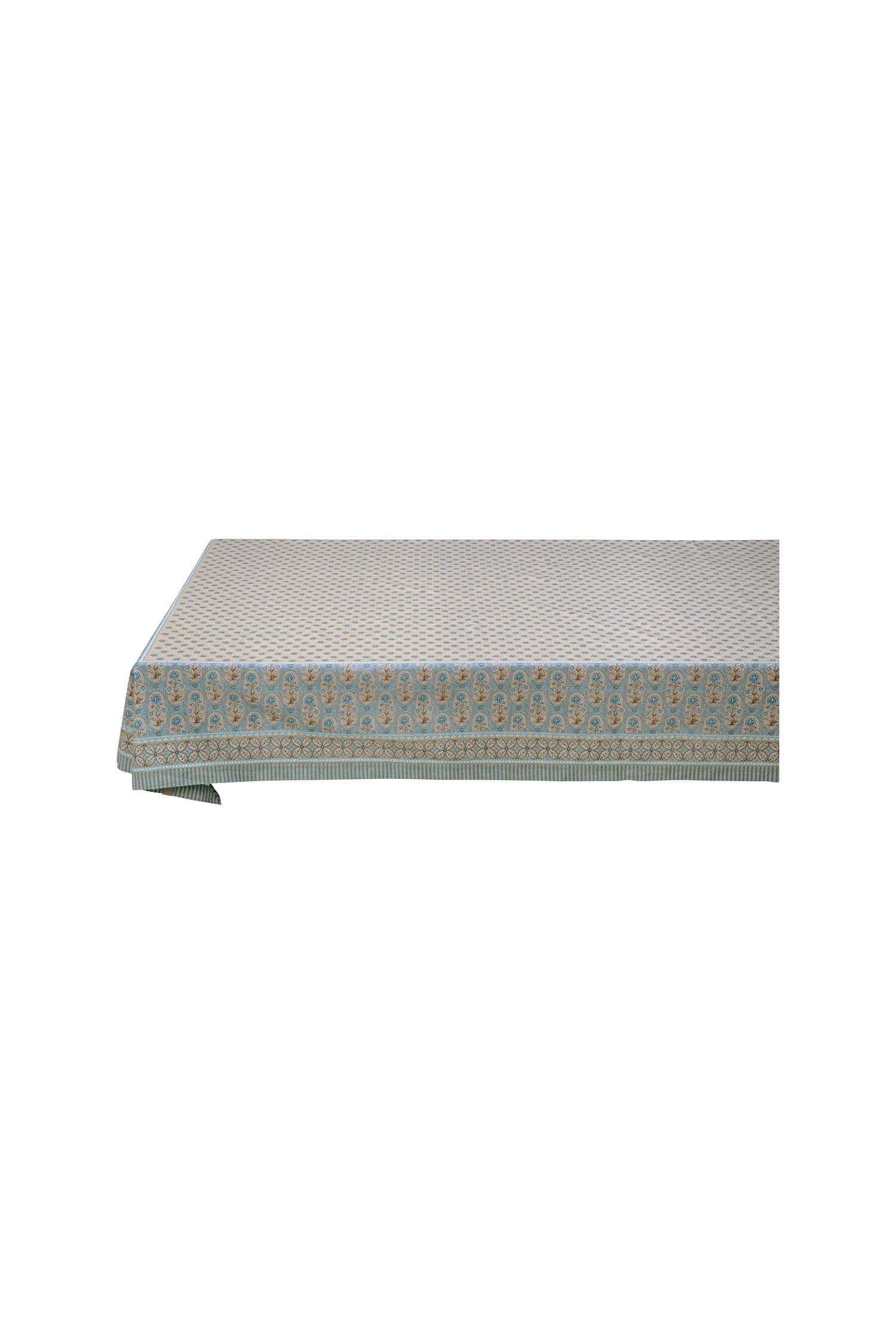 Table Cloth Blooming Tales Khaki-Blue