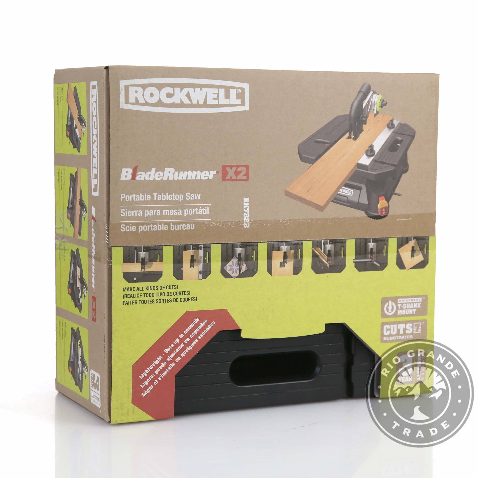 Rockwell RK7323 BladeRunner X2 Portable Tabletop Saw with Steel Rip Fence, Miter Gauge 7 Accessories