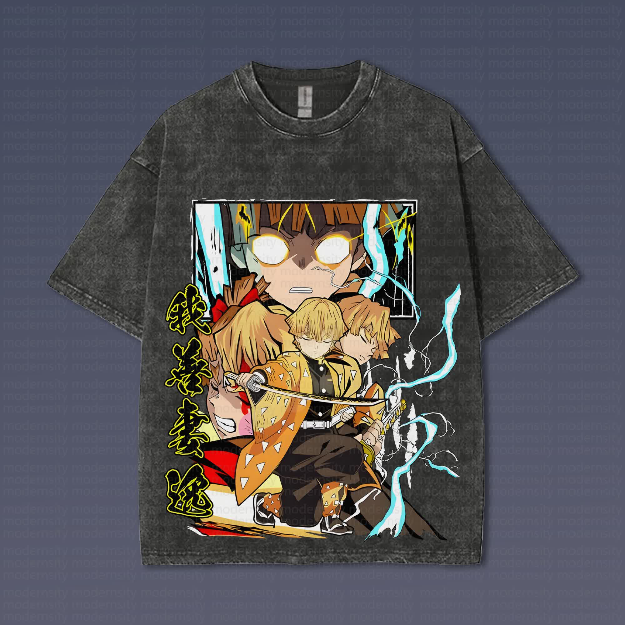 Unisex Anime Inspired Vintage Washed T-Shirt丨Comicssoul