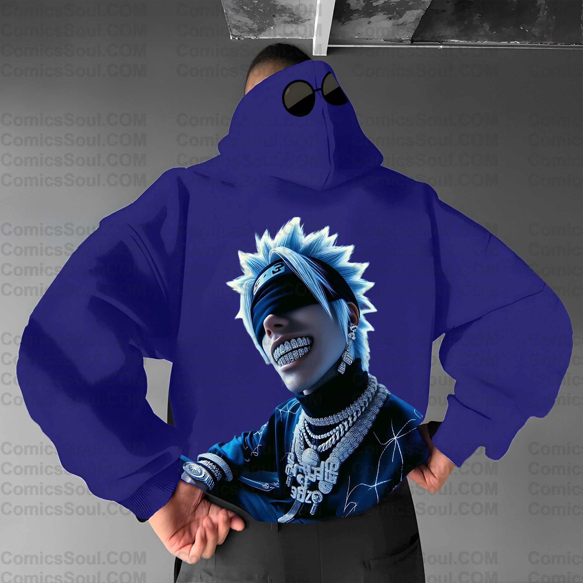Unisex Anime Graphic Streetwear Wintage Plush Hoodie