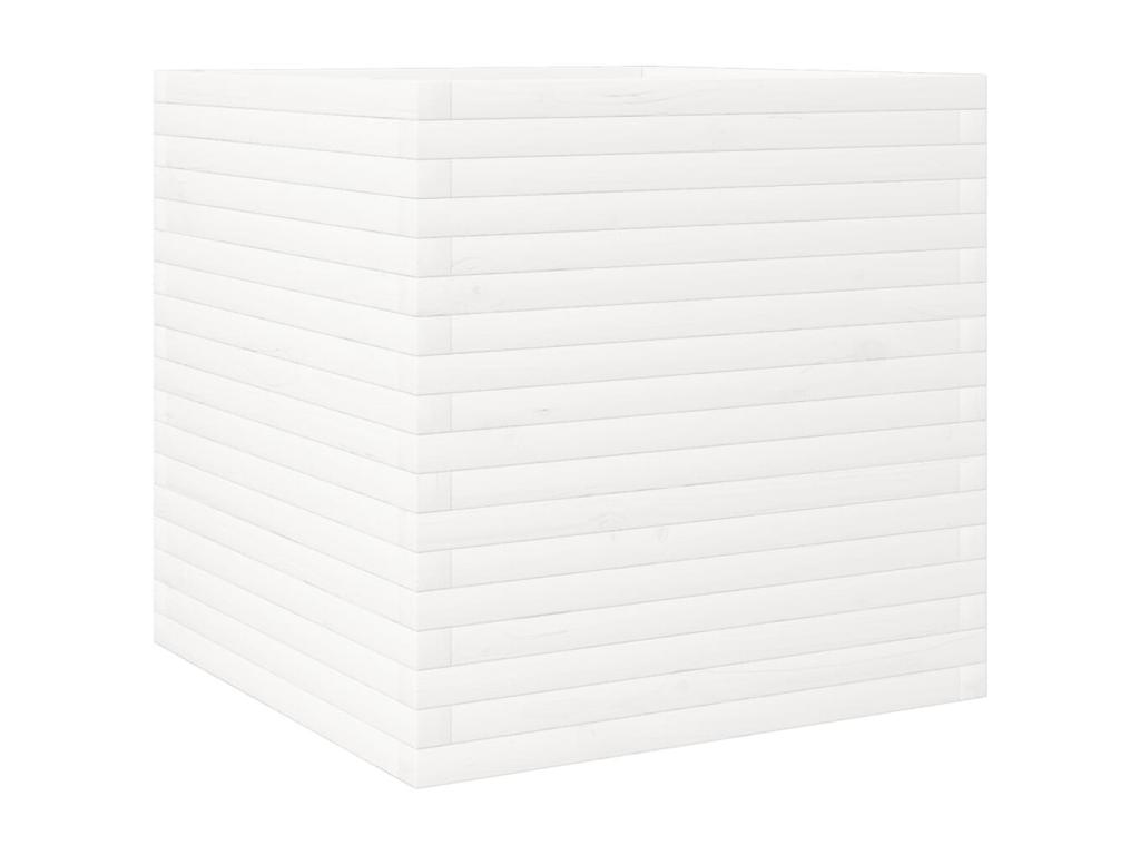 Decoratodo  madera maciza de pino blanca 70x70x68,5 cm