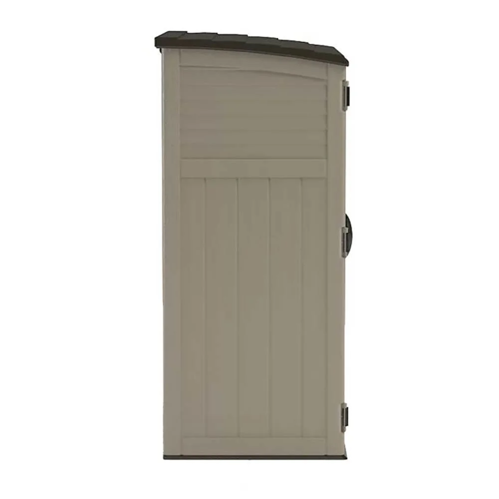 Suncast Large Vertical Shed for Storing Oudoor Tools, & Equipment, Sand - Image 8