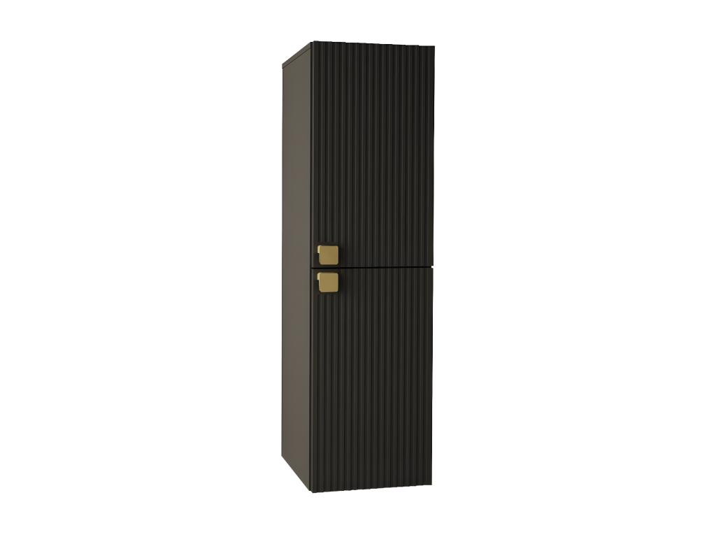 Mueble de baño de pared Merced R101, Negro, Montada en la pared, Número de puertas: 2.00