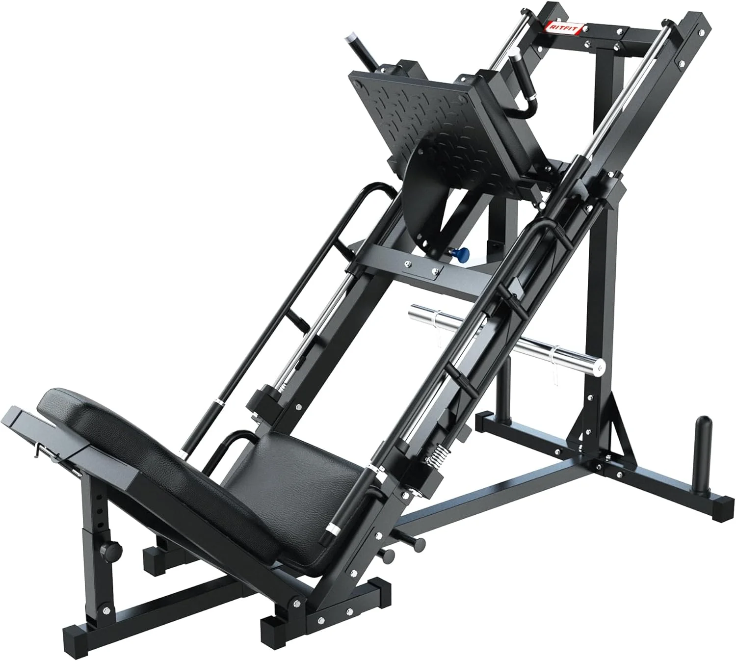 RitFit Leg Press Hack Squat Machine, Professional Adjustable Leg Press Machine for Home Gym with Linear Bearing, Specialty Hack Squat Machine for Full Lower Body Workout with Weight Storage, Pink - Image 11