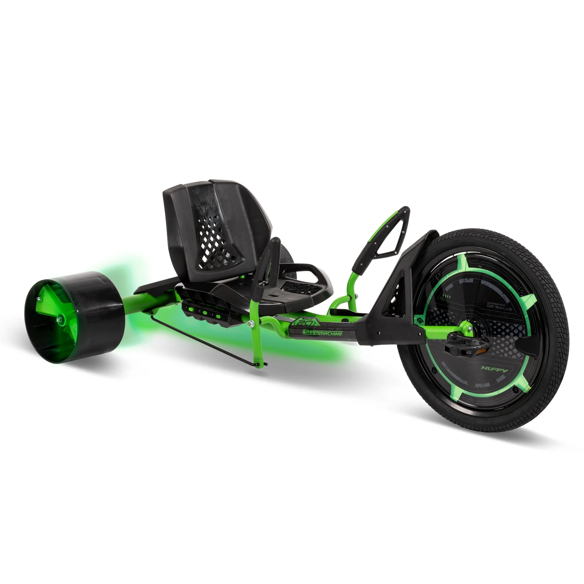 Huffy 20" Green Machine Drift Trike, Fits Riders Ages 8+ Years, Drift and Spin, Green/Black, Unisex, Kids - Image 7