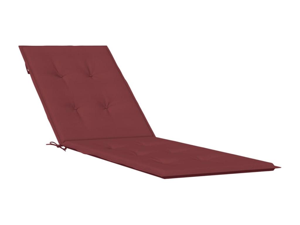 Cojín para tumbona tela rojo tinto melange (75+105)x50x3 cm