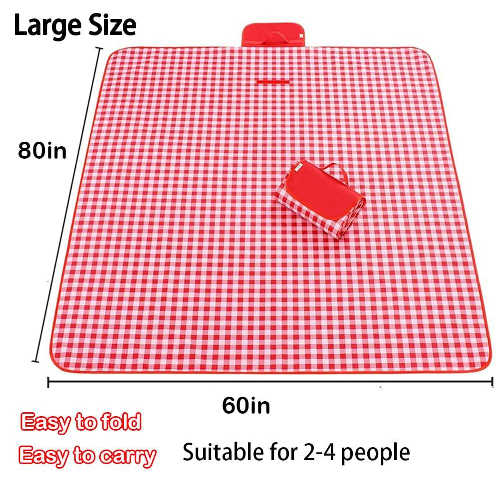Waterproof Sand Proof Oxford Picnic Blanket, Durable Foldable Portable Outdoor Mat for Travel, Camping, Beach & Picnic