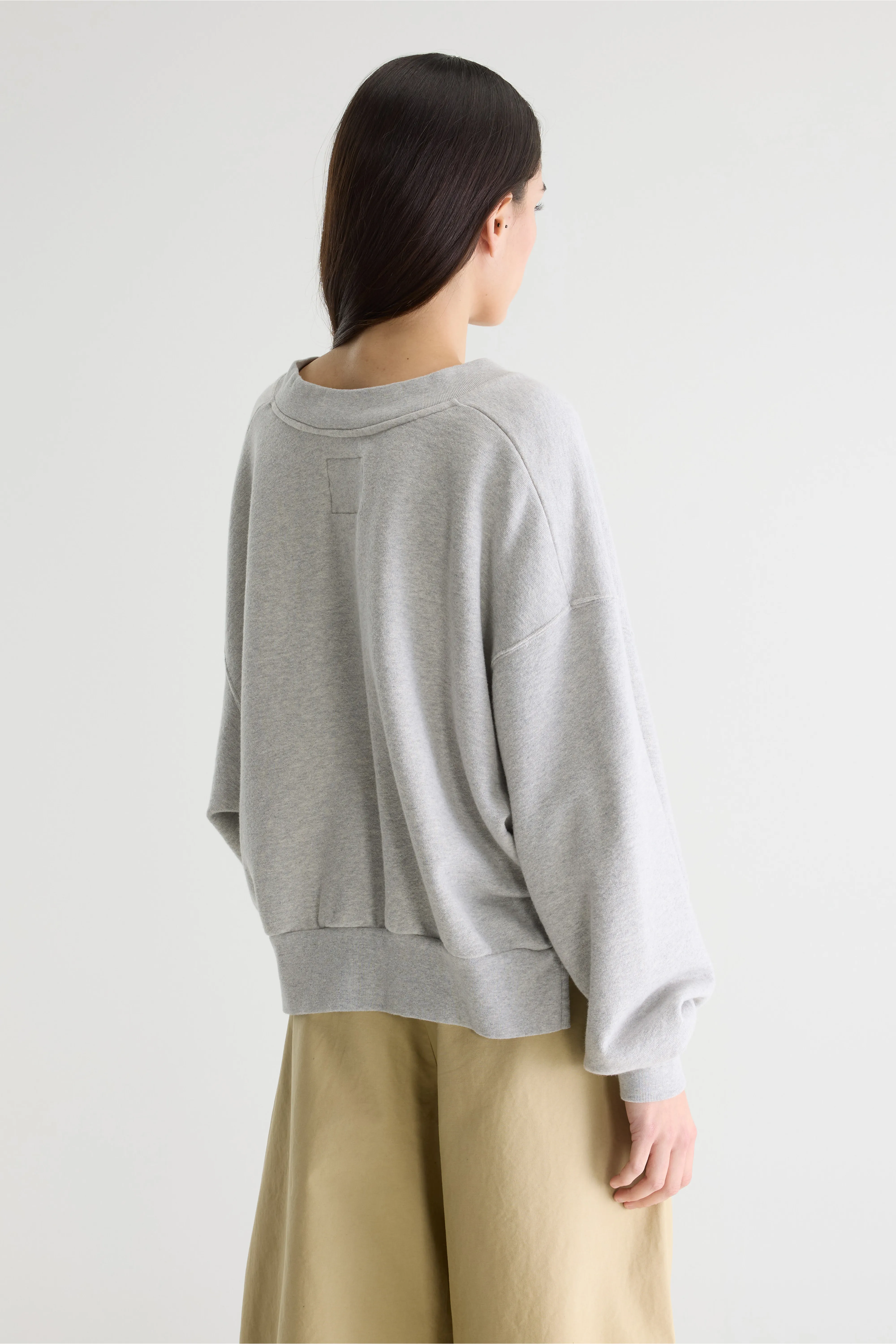 Bellerose Varola v-neck grey sweatshirt (252 / W / H. GREY)