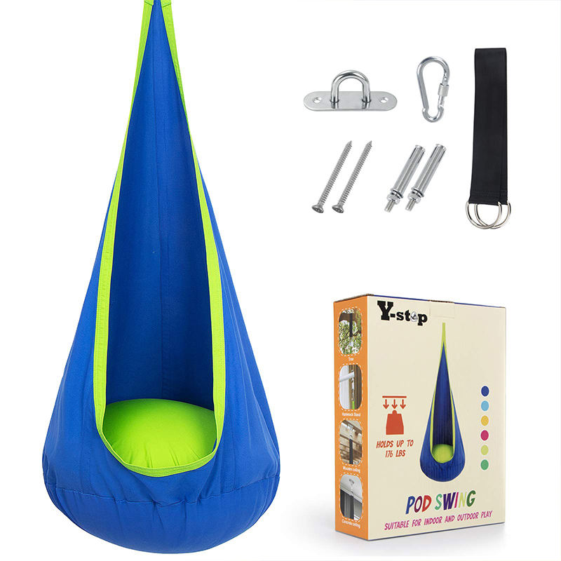 Backyard Garden Kids Outdoor and Indoor Swing Hammock Chair Babies Hanging Hammock Bed Durable Nylon Hammock Chair