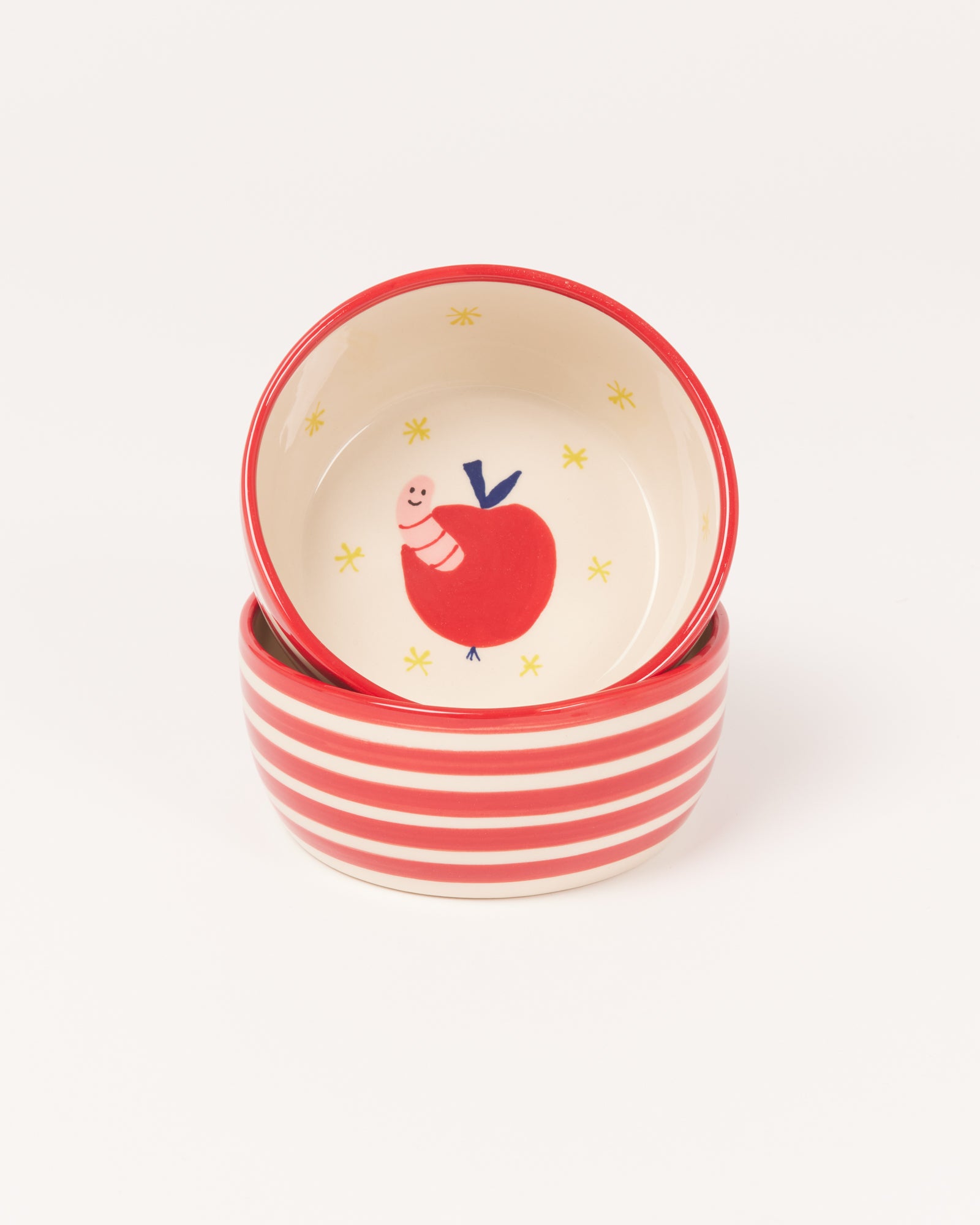 Miio Miini Müslischale modern Tasty weiß rot
