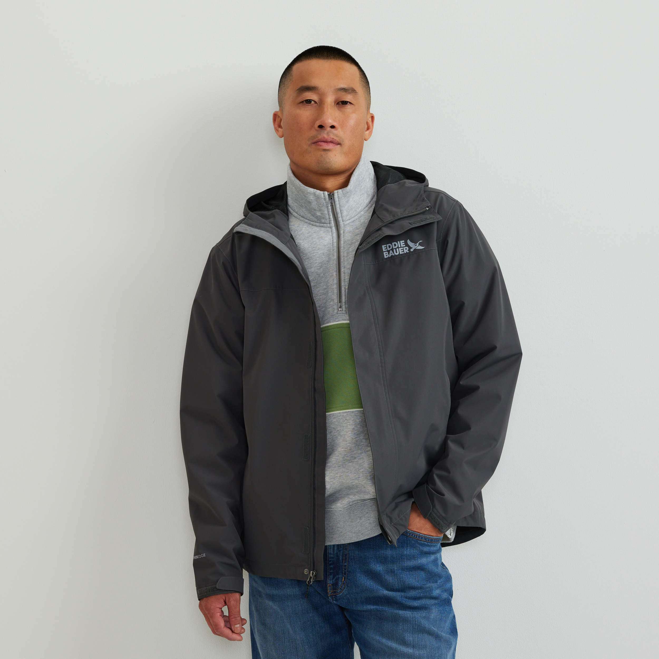 Men's Rain Trek Waterproof Packable Rain Jacket - Eddie Bauer Outlet