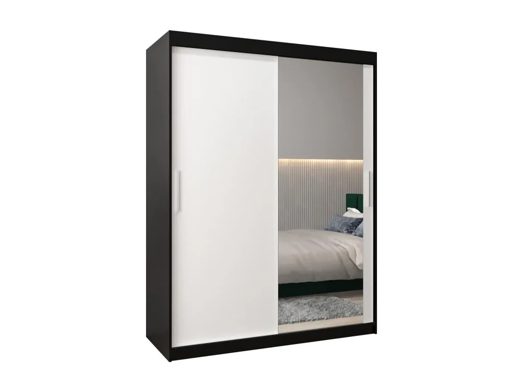 Armario Hogarmini 2 de puertas correderas 200/150/62 2 puertas (negro/blanco) 65308bepn